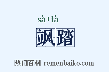 飒踏是什么意思的图片